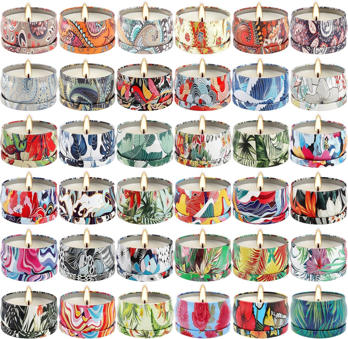 AYIQIW 36-pack candles packaging shows a gift-ready set for home ambiance.