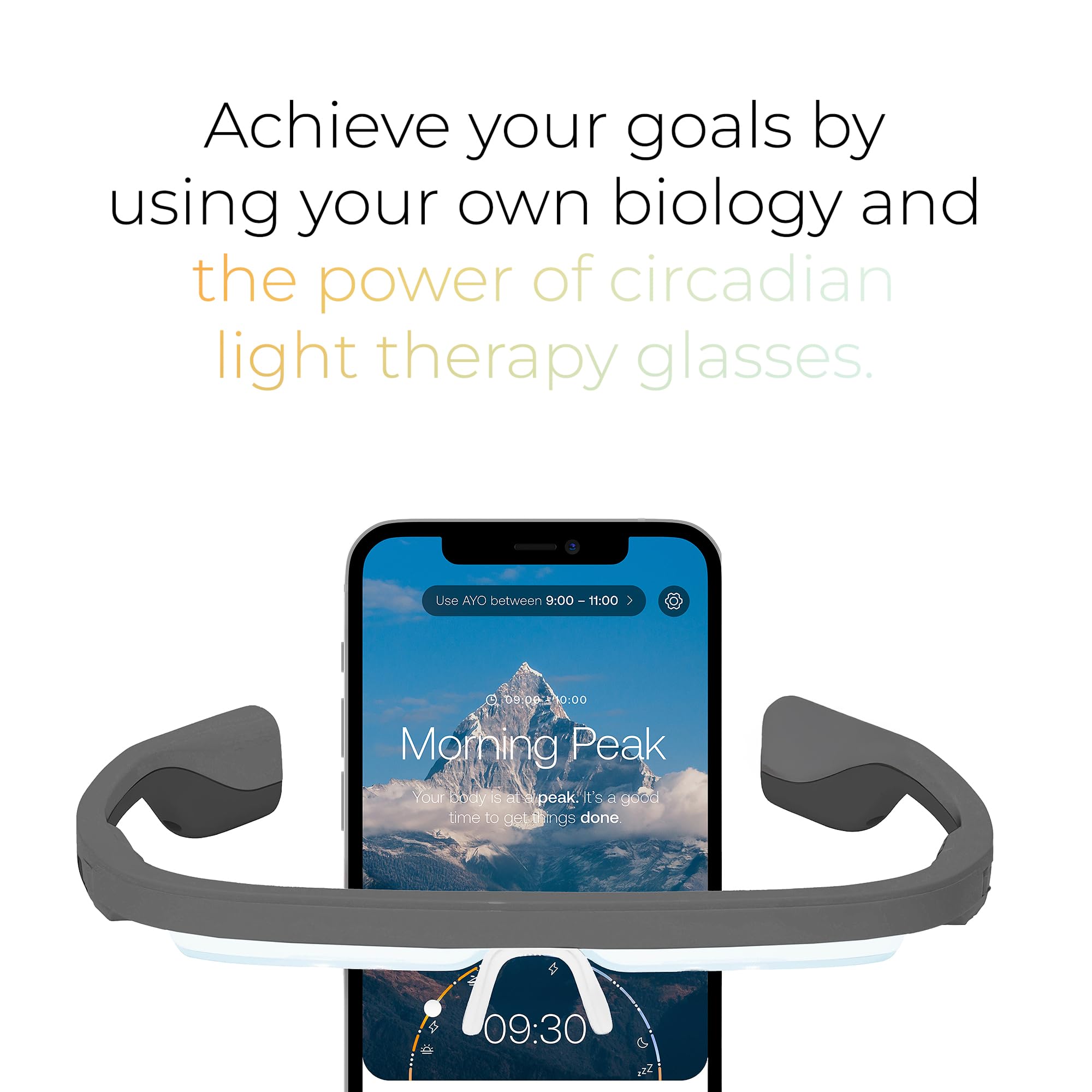 AYO glasses shown for home and office use supporting routines
