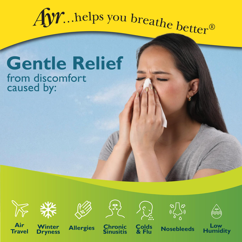 AYR application inside nose visual showing calming moisture