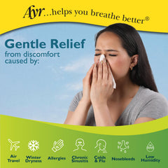 AYR application inside nose visual showing calming moisture
