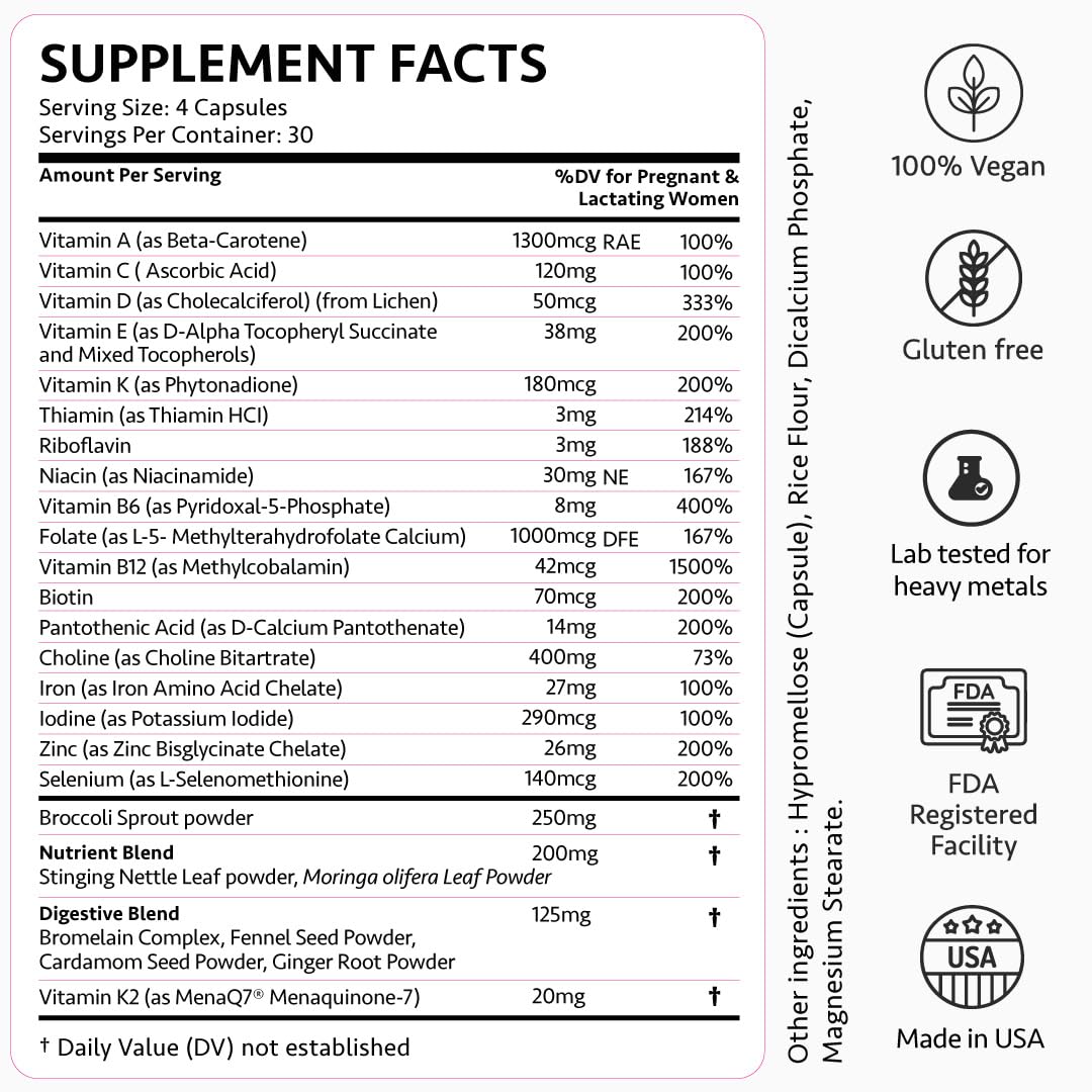 Made in USA label on bottle, emphasizing quality and traceable production.