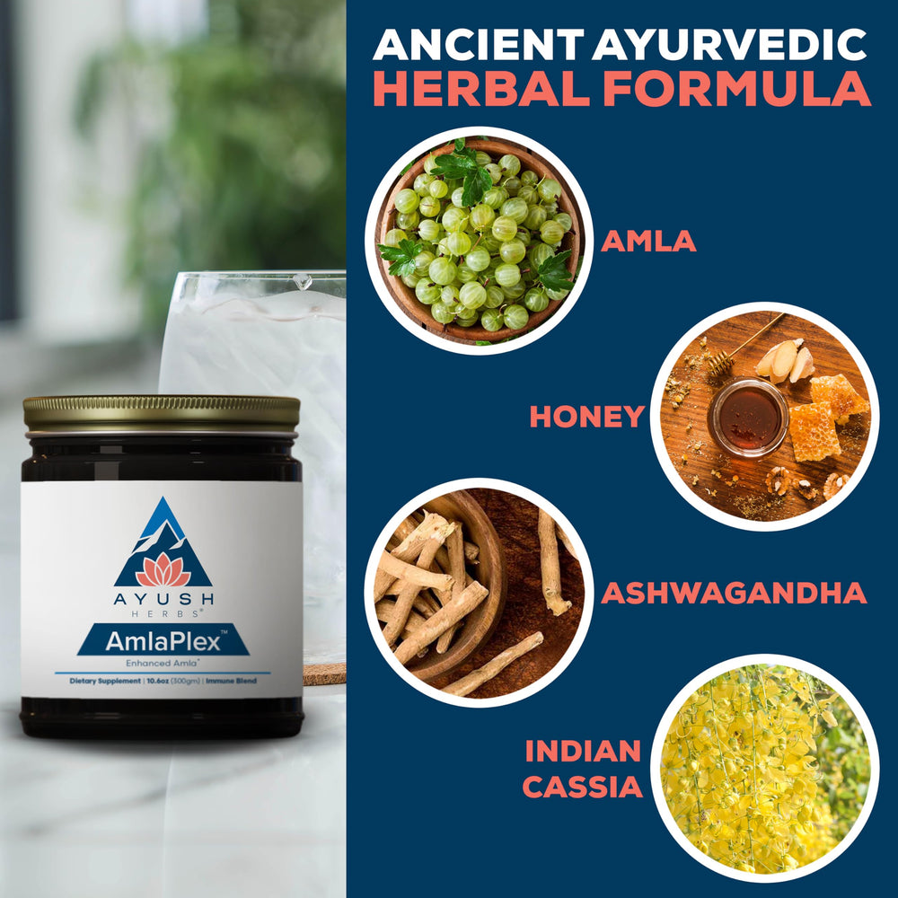 Ayush Herbs AmlaPlex with honey base and silky texture.