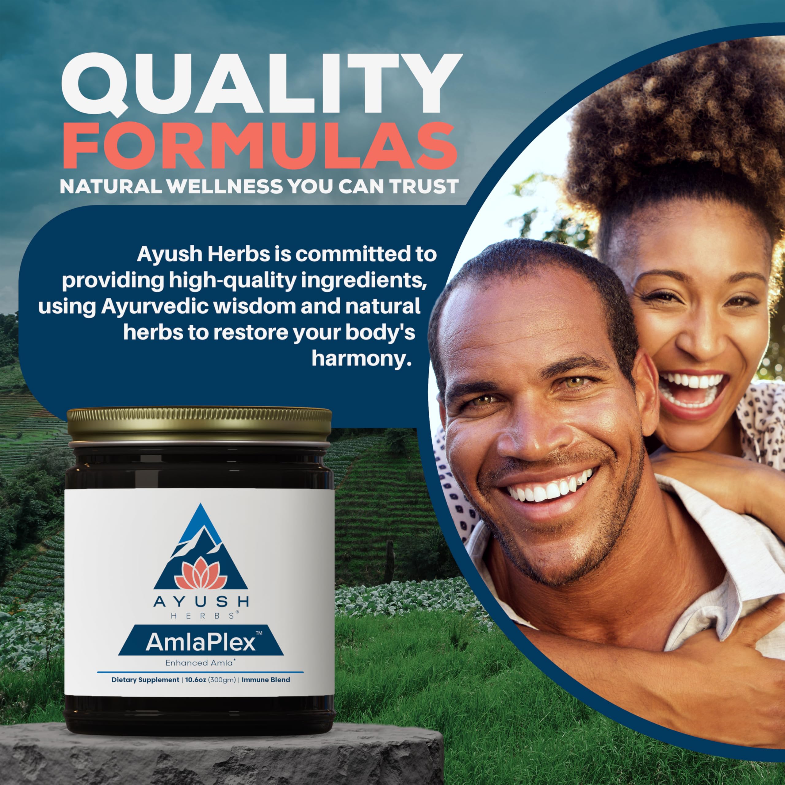 Ayush Herbs AmlaPlex serving scoop for daily portions.
