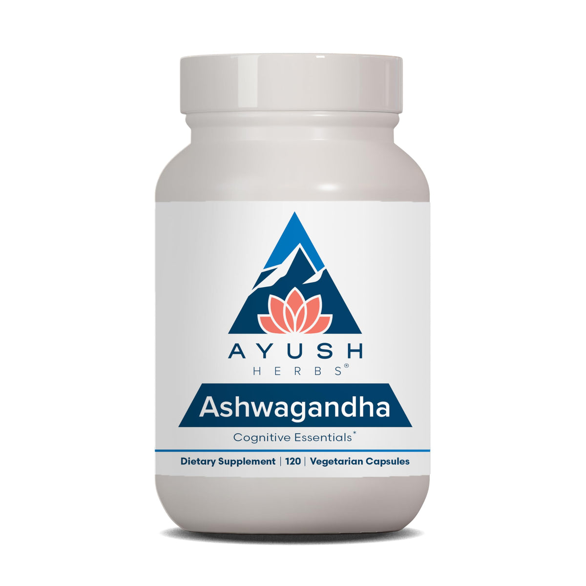 Ayush Herbs Ashwagandha capsules bottle front for daily energy support