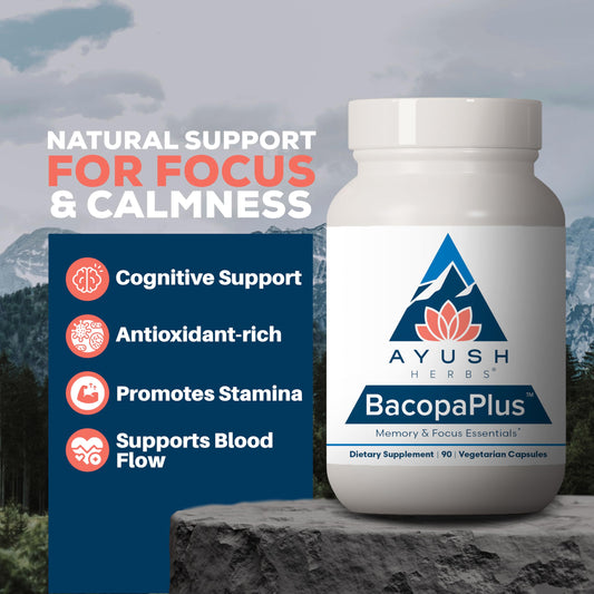 BacopaPlus capsules with gotu kola and ginkgo for cognitive support