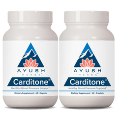 Ayush Herbs Carditone bottle front displaying the natural heart health formula.