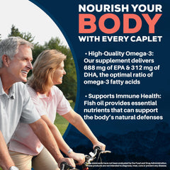 Ayush Herbs High Omega-3 nutrition facts close-up showing EPA and DHA amounts.