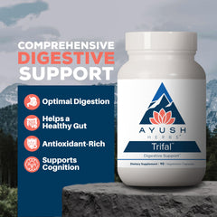Ayush Herbs Trifal Digestive Capsules ready for daily digestive support