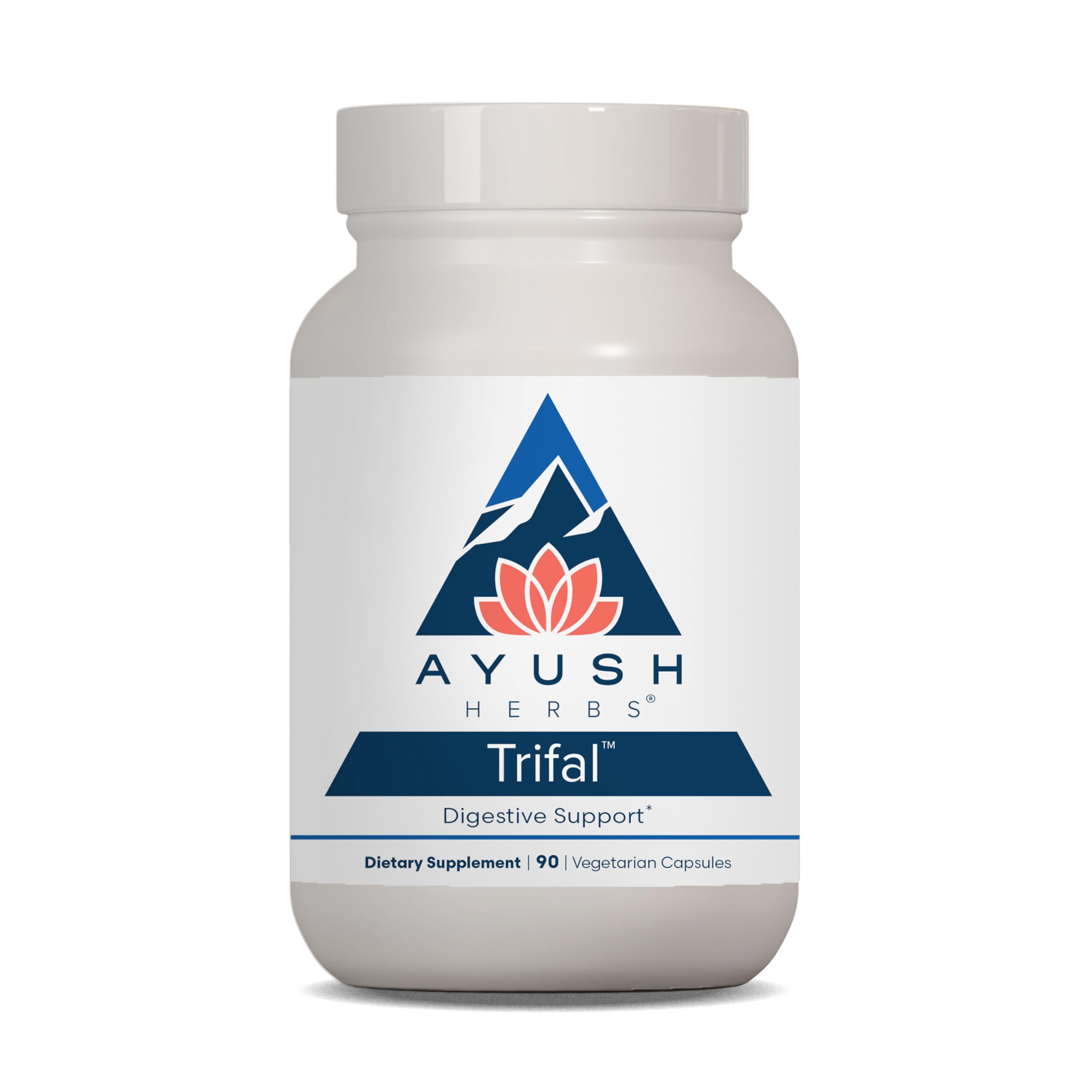 Ayush Herbs Trifal Digestive Support bottle cap close-up for easy daily use