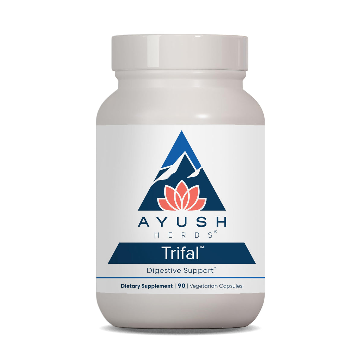 Ayush Herbs Trifal Digestive Support bottle cap close-up for easy daily use