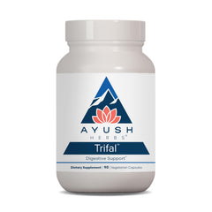 Ayush Herbs Trifal Digestive Support bottle cap close-up for easy daily use