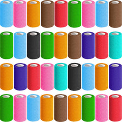 AZEN 36-pack self-adhesive bandage wrap colors closeup for versatile wound care