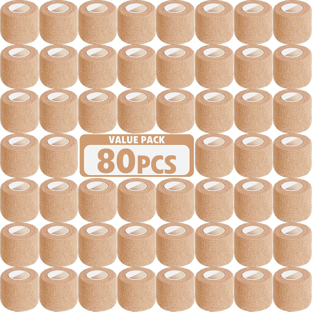 AZEN 80-pack skin-color self-adhesive wrap for secure, residue-free application.