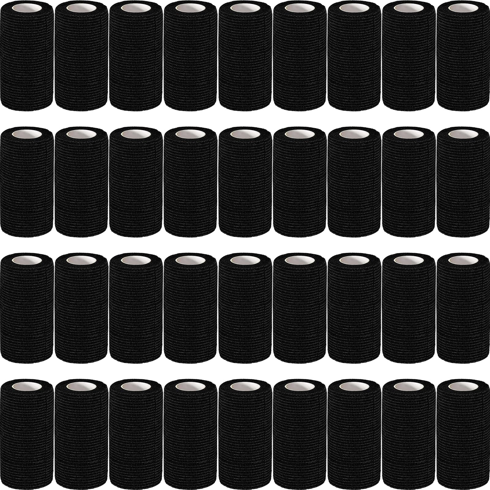 AZEN bandage wrap 4x5yd black roll for quick dressing changes.