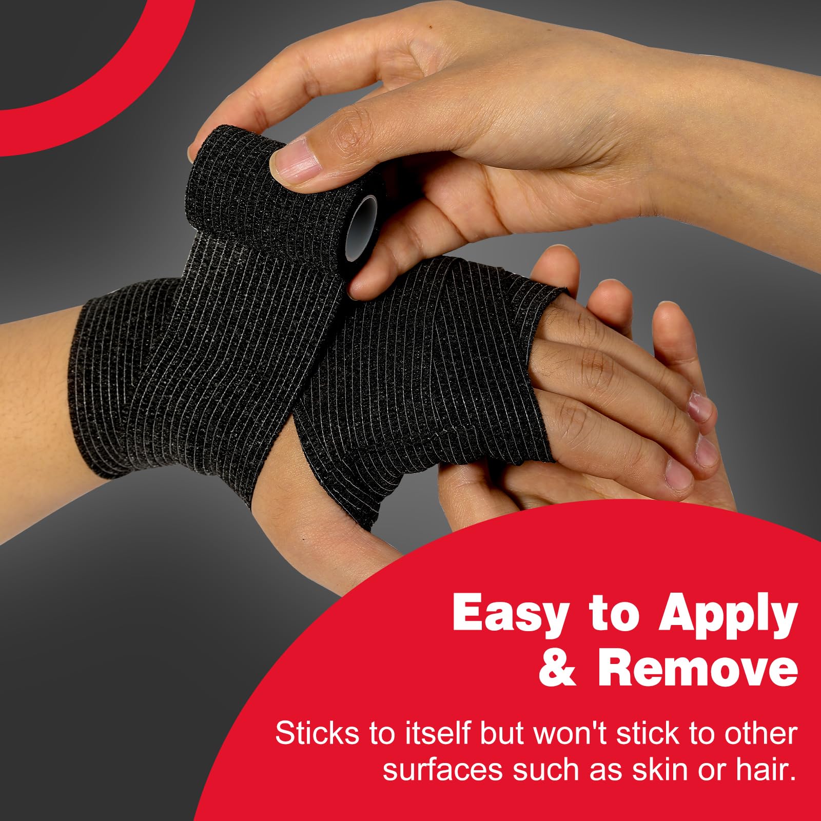 AZEN wrap on ankle stabilizes during sports with comfortable compression.