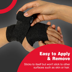 AZEN wrap on ankle stabilizes during sports with comfortable compression.