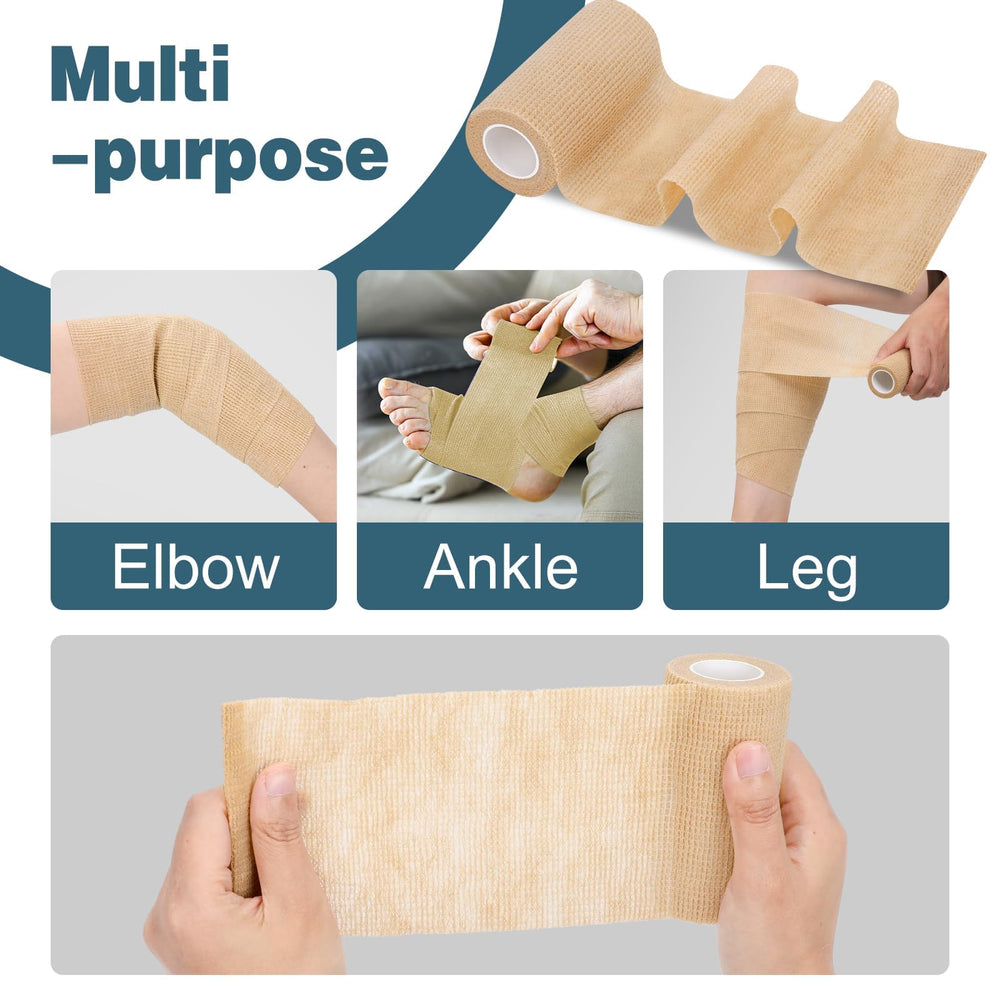 AZEN cohesive bandage close-up highlights breathable fabric and skin-friendly comfort