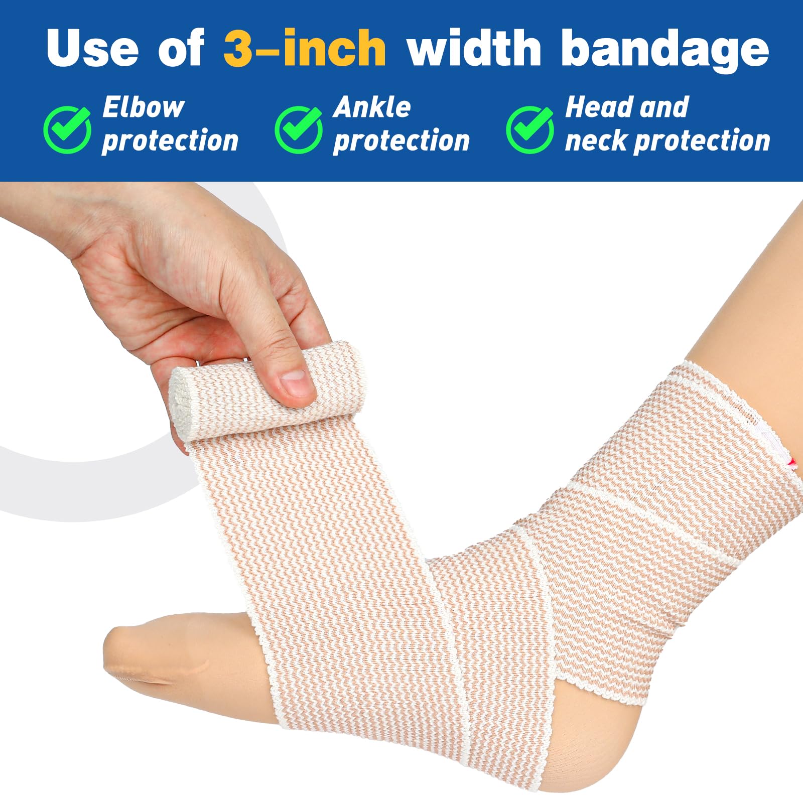 AZEN elastic wrap for ankles and wrists supports daily mobility