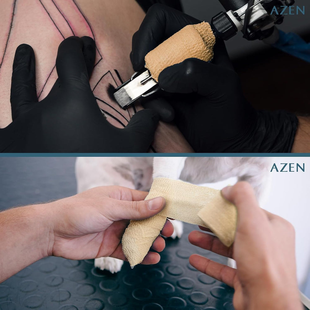 AZEN 120-roll packaging showcase ready for bulk first-aid use.