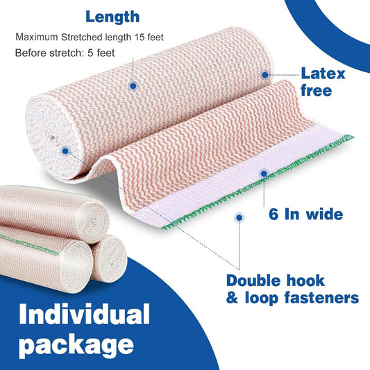 AZEN bandage wrap for ankles provides secure fit with hook-and-loop closure.