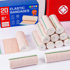 AZEN 20-pack bandage set shown for convenient home first aid storage.
