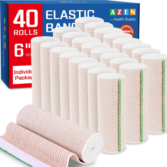 AZEN Premium elastic bandage wrap, front view, ideal for home first aid on the go