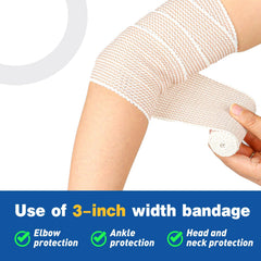 AZEN bandage wrap with hook-and-loop ends for quick, secure fastening
