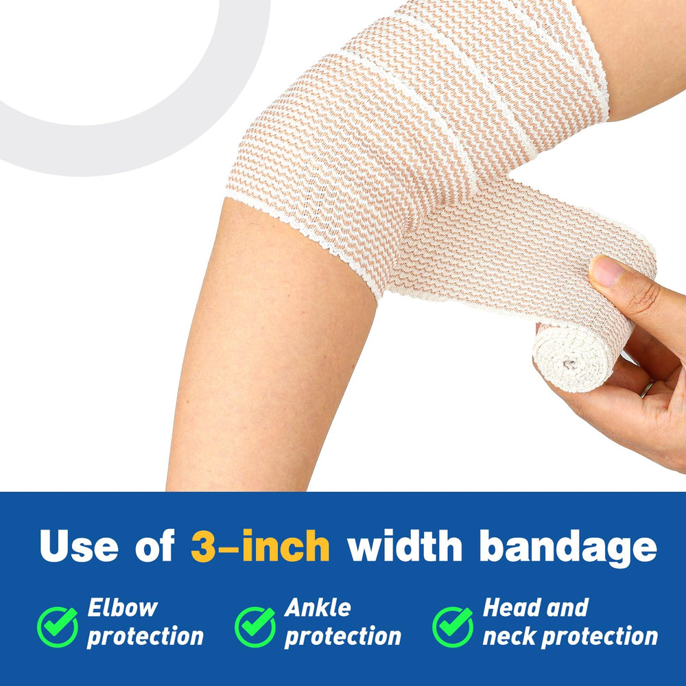 AZEN bandage wrap on legs and knees for steady compression