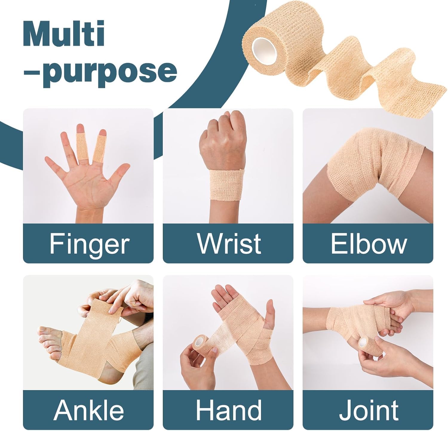 AZEN versatile wrap shown on wrist or ankle for secure support.