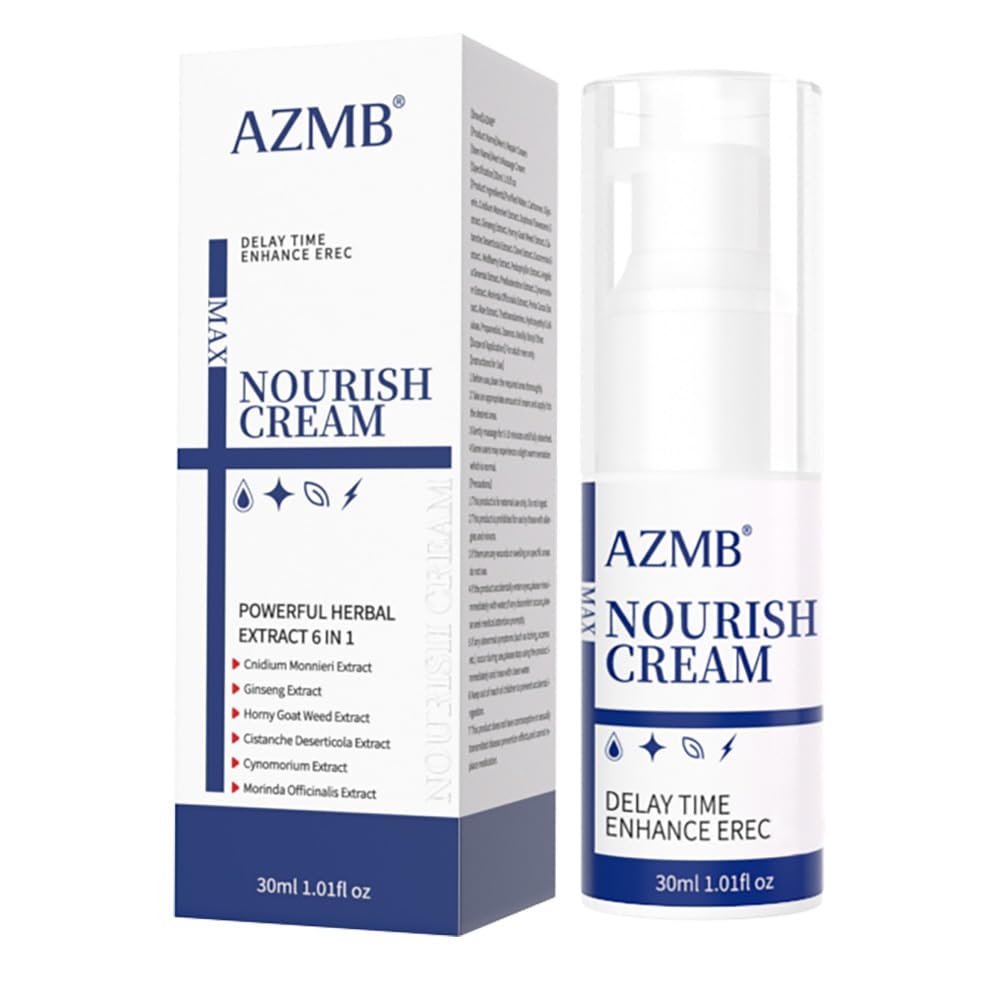 AZMB male enhancement cream bottle for daily use and skin nourishment.