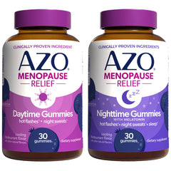 AZO Daytime gummies bottle pour for easy daily menopause support