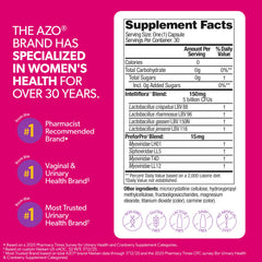 Close up of AZO capsule smooth and easy to swallow