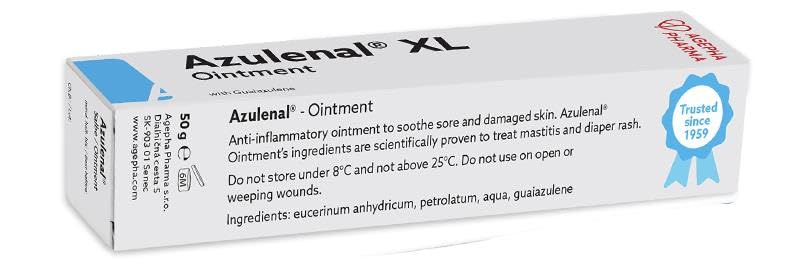 AZULENAL Ointment used for baby skin care in daily routines.