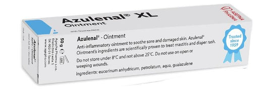 AZULENAL Ointment used for baby skin care in daily routines.