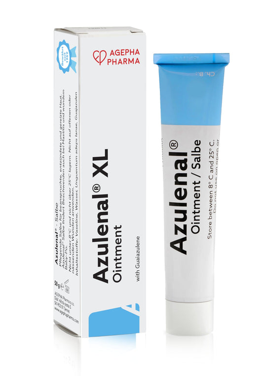 AZULENAL Ointment on diaper area for gentle diaper rash relief.