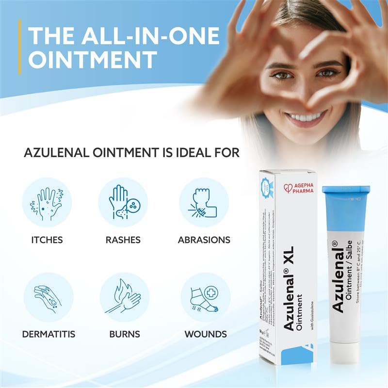 AZULENAL Ointment highlights guaiazulene as the active ingredient.