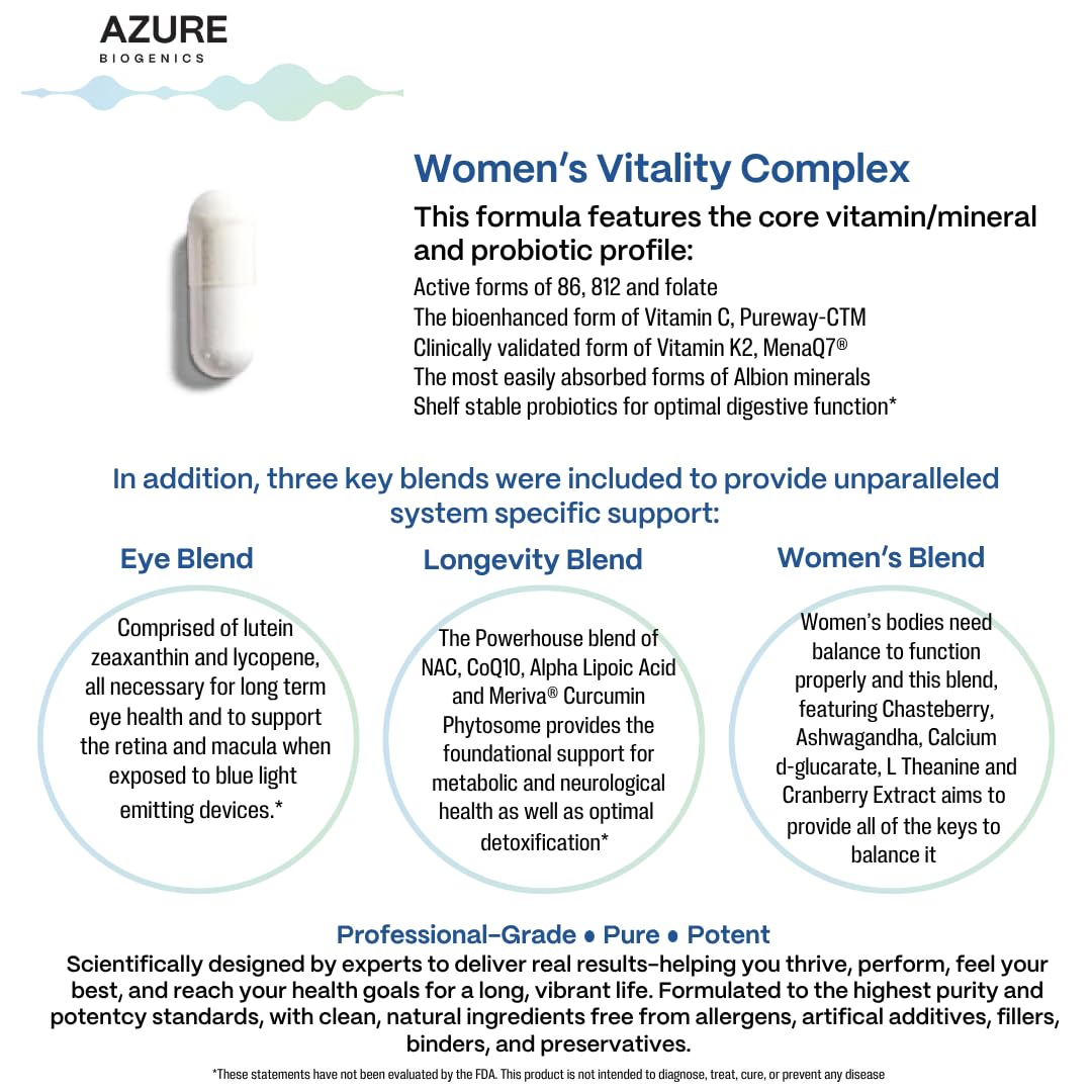 Azure Biogenics bottle label highlighting purity and third-party testing