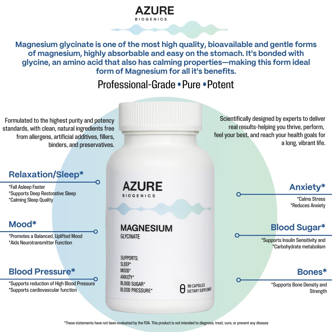 Close-up of Azure Biogenics capsules showing vegan gluten-free formula