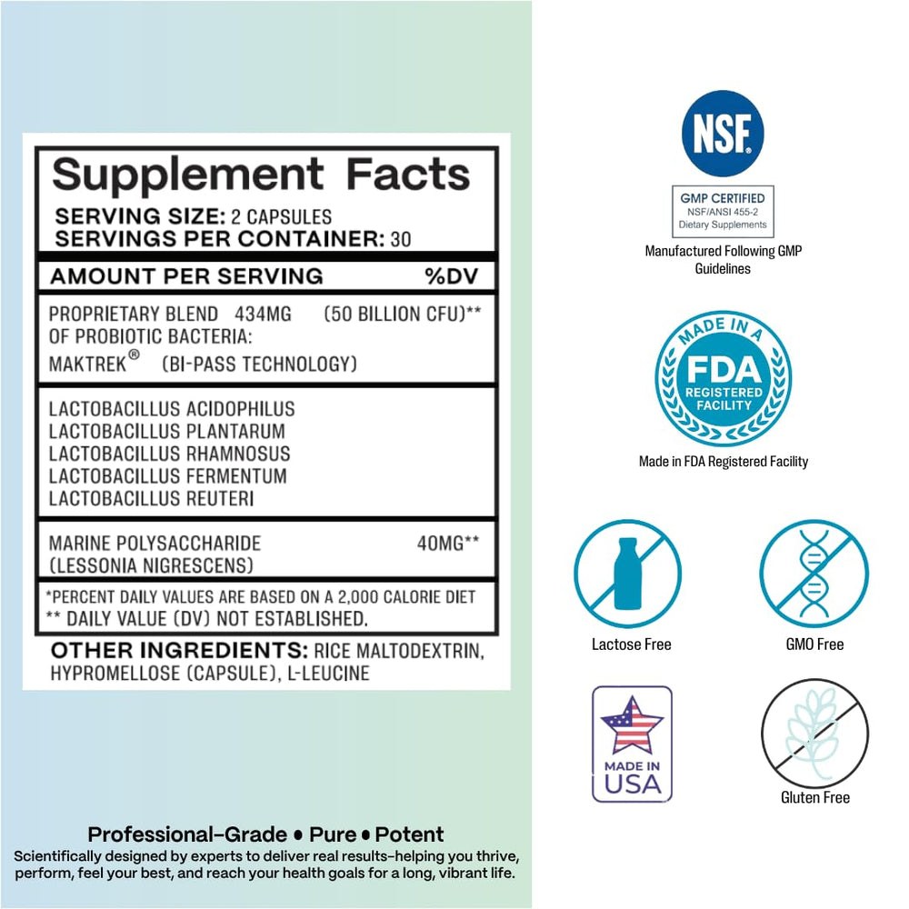 Azure Biogenics capsules promoting urinary tract comfort and vaginal health.