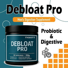 AZX TYDOTT Debloat Pro capsules closeup showing vegan formulation and gentle relief potential