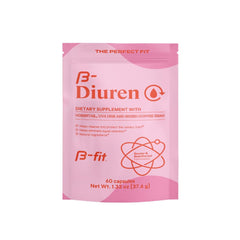 B-FIT B Diuren bottle pour showing easy daily use for hydration balance.