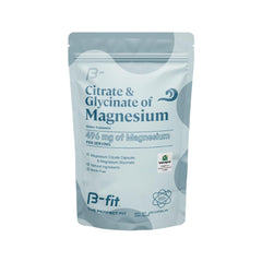 B-FIT B Magnesium Glycinate & Citrate bottle-front showing 220 capsules for daily support