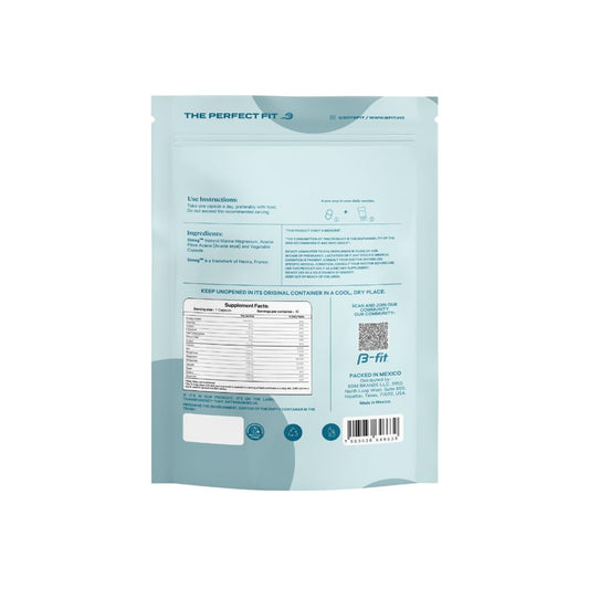 B-FIT B Marine Magnesium capsules closeup showing uniform capsules for consistent dosing.