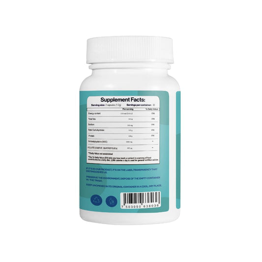 B-FIT B NAC capsules close-up emphasizes pure, additive-free NAC