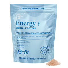 B-FIT B Whey Zero Chocolate Puffs bottle showing high-purity protein for post-workout recovery