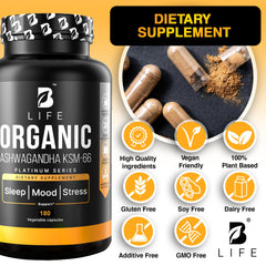 Ingredient illustration showing plant-based organic formula.