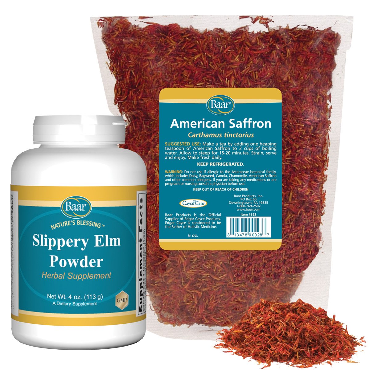 Baar American Saffron Tea packaging ready for a calming brew