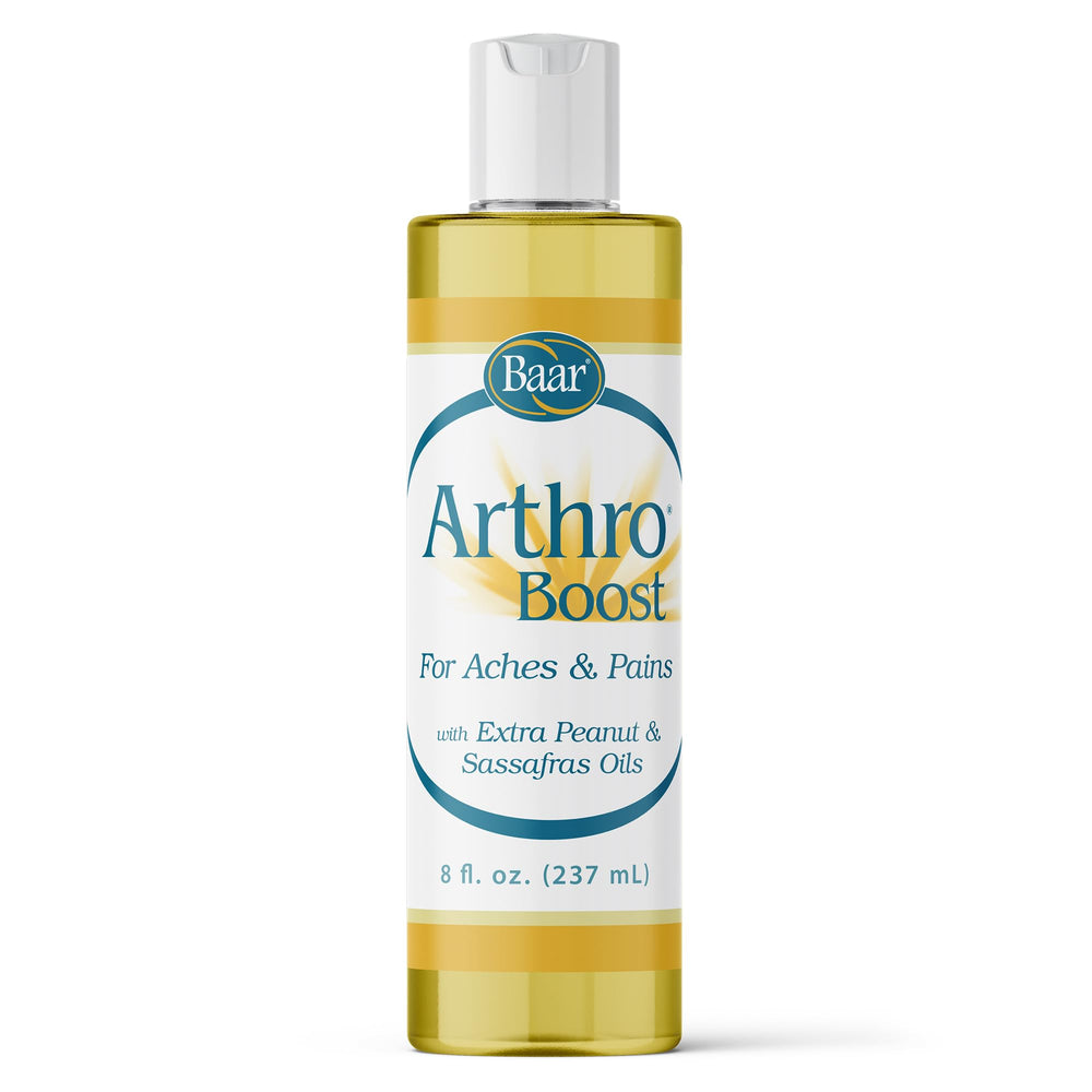 Arthro Baar Boost bottle close-up for stiffness relief and calm muscles.