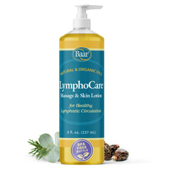 Baar LymphoCare massage oil for lymphatic massage and relaxation.