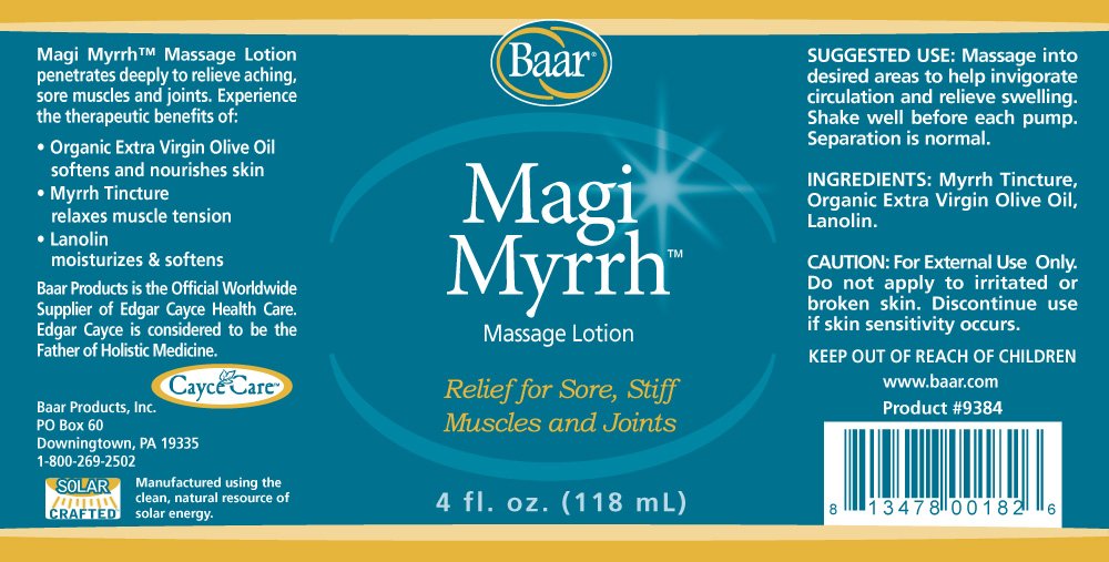 Baar Magi Myrrh Massage Lotion texture close-up with smooth glide
